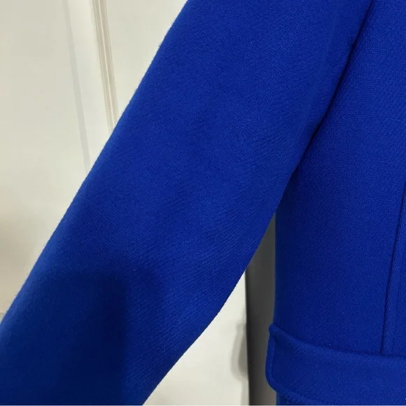 Talbots Pea Coat Italian Woven Wool Lined Double Breasted Size 20 Royal Blue - Picture 5 of 15